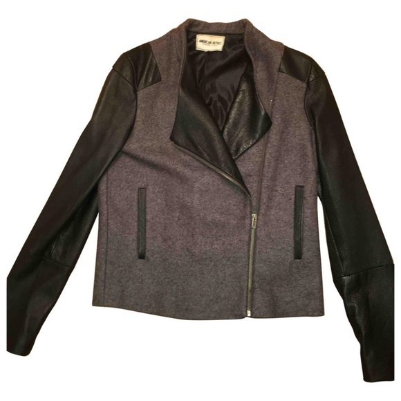 Wool and leather jacket - Picture 5 of 7